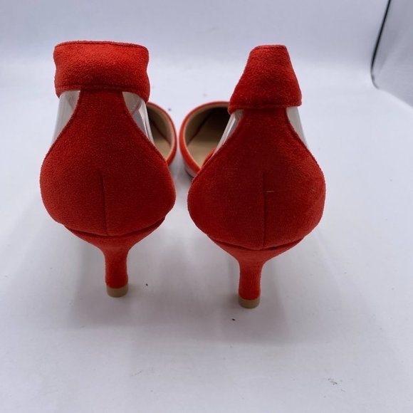 NUYG Pointed Toe Rhinestones Low Kitten Heel PVC Pumps - Picture 5 of 10